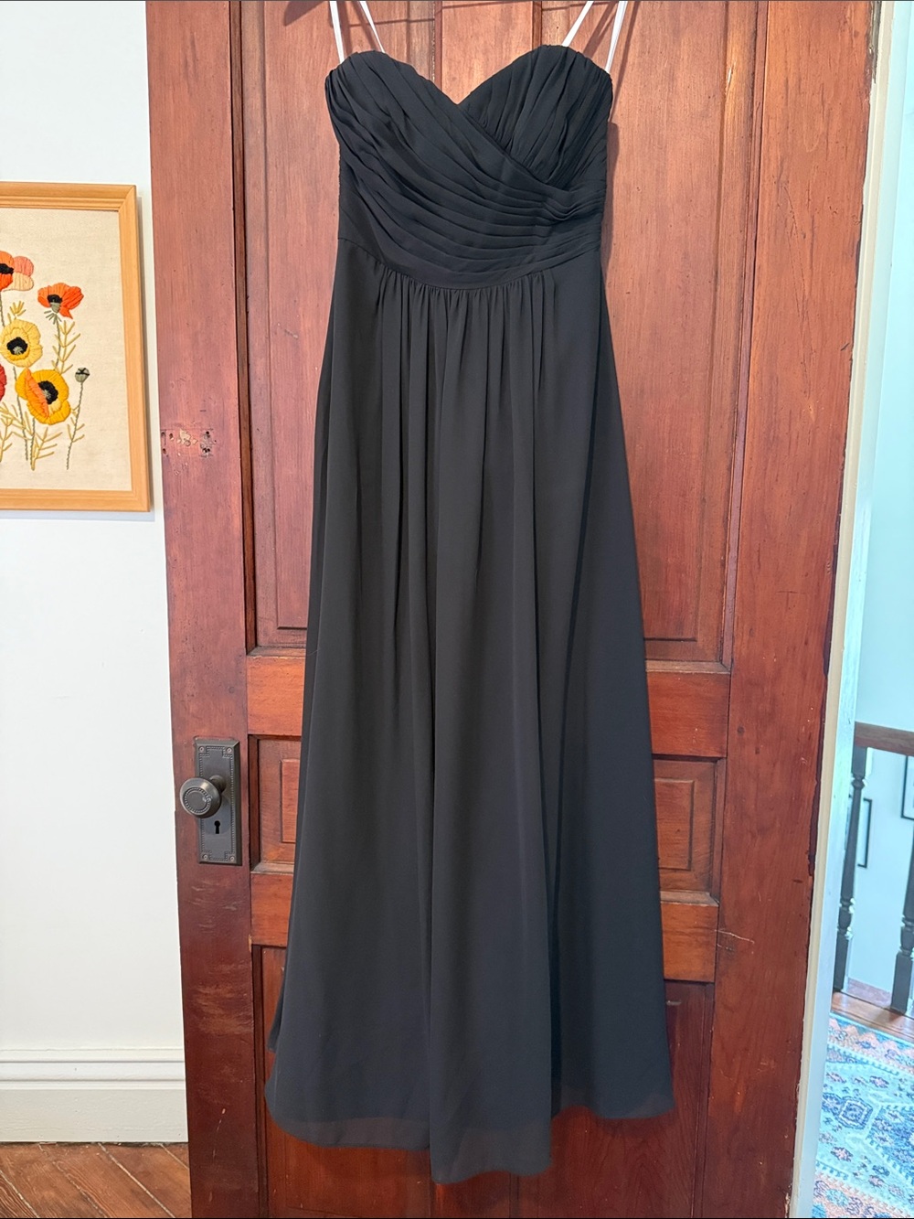 Strapless Black Maxi Dress - Elegant Evening Gown bridesmaid dress formal dress